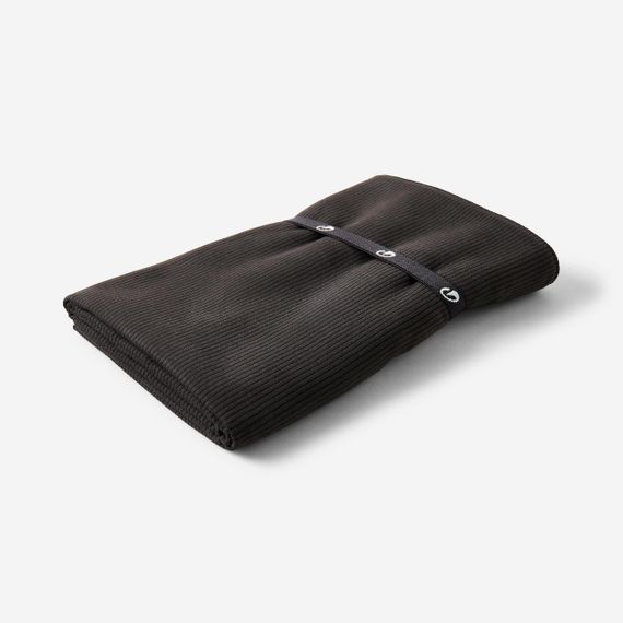 Рушник з мікрофібри розмір ХL 110 × 175 см чорний в сіру полоску - One Size | Зображення 2