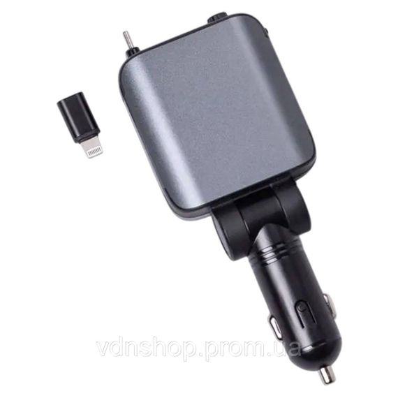 Автомобільний зарядний пристрій LED-проекція, зі швидкою зарядкою та висувним кабелем Type-C HP-E1 | Зображення 6