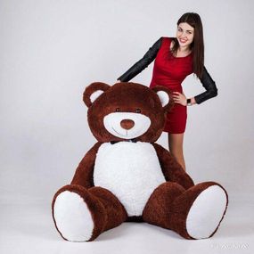 Большой плюшевый мишка с сердцем Yarokuz Ричард 2 метра Шоколадный