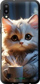Чохол на Samsung Galaxy M10 Білий кіт "5646b-1661-2448"