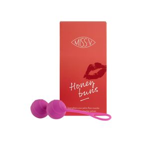 Вагінальні кульки рельєфні Honeybuns Pretty Violet Miss V, рожеві