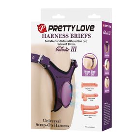 Трусики для страпона на ремнях Pretty Love Caludie III, фиолетовые Sex Aura