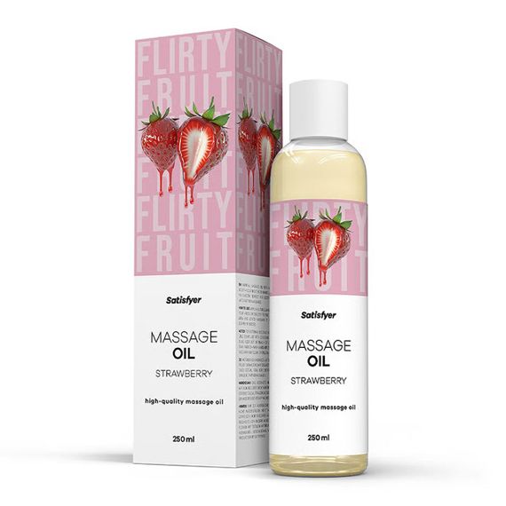 Розпродаж!!! Масажна олія Satisfyer Massage Oil Strawberry 250 мл (термін 30.04.2027) Sex Aura
