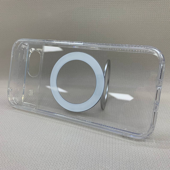 Чохол для Google Pixel 8A Wlons Hybrid Magnetic MagSafe прозорий протиударний з кільцем PC+TPU | Зображення 3