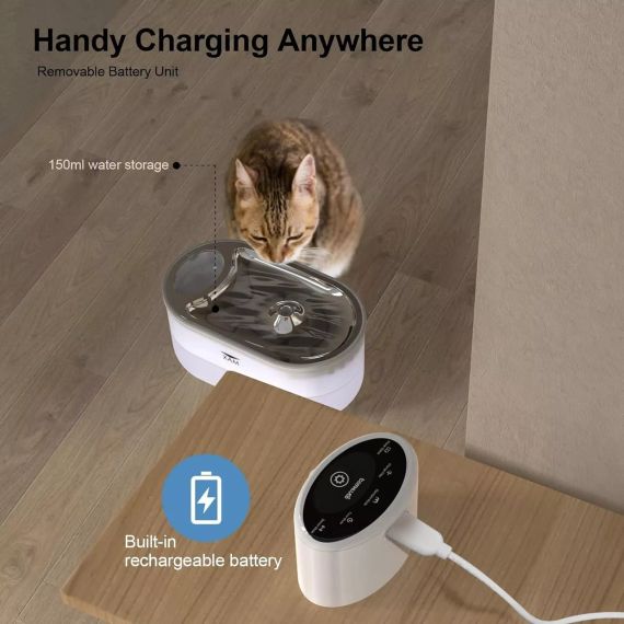 Розумний фонтанчик із датчиком для хатніх тварин на акумуляторах 🔥Tomxcute, 3,0 л🔥 | Зображення 4