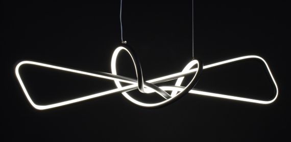 Люстра світлодіодна підвісна LED світильник для квартири на стелю лед 27488 Чорний 25-150х15х85 см. | Зображення 7