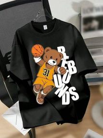 Футболка чоловіча з принтом повсякденна XL Чорний