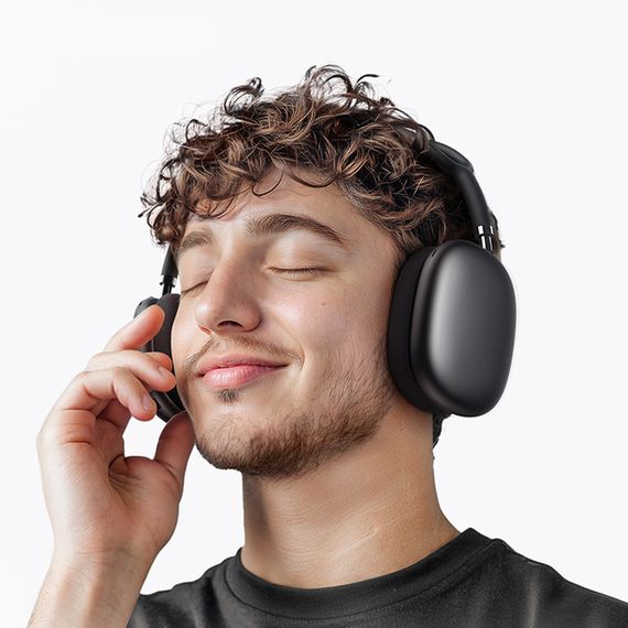 Накладні бездротові навушники Borofone BO35 Plus Adorable ANC Deep space gray | Зображення 4