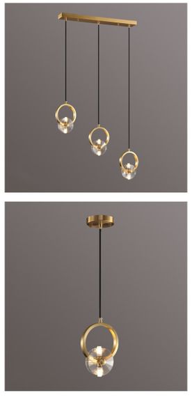 Люстра підвісна на 2 лампочки 26713 Латунь 30-150х15х10 см. | Зображення 1