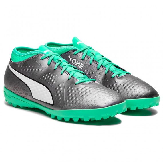 Cороконожки мужские Puma One 4 IL Syn TT 104934 01 (бирюзовый с серым, синтетика, на искусственное поле, пума) | Зображення 3