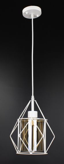 Люстра підвісна LOFT на 1 лампочку 27061 Білий 35-110х21х21 см.