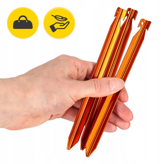 Набір кілочків для намету Mountain Goat алюмінієві 18 см, V-подібні 10 шт (P-5905973406895) | Зображення 6