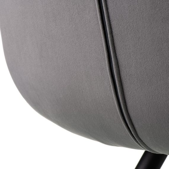 Мягкое кресло Reita Dark Grey, темно-серый бархат на черных металлических ногах | Зображення 7