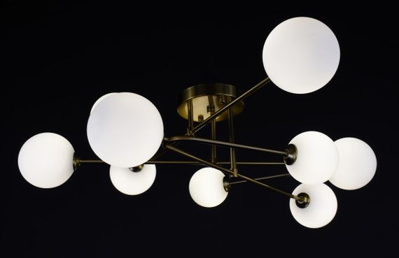 Люстра стельова на 9 лампочок 27926 Латунь 25х90х90 см. | Зображення 2