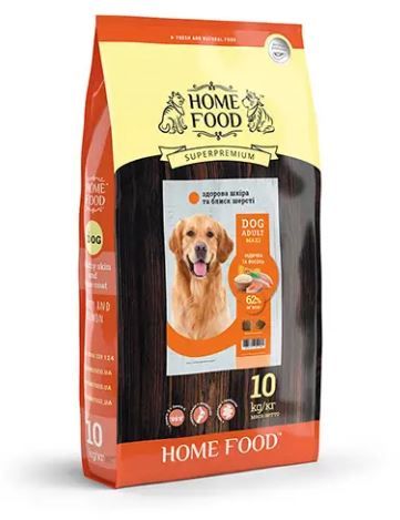 Home Food Сухий корм для собак крупних порід для здорової шкіри і блиску шерсті 10 кг
