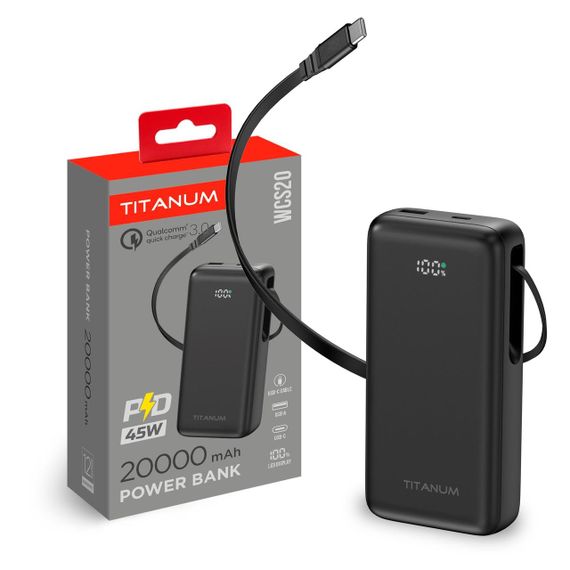 Повербанк 20000mAh TІTANUM WCS20 PD45W Black