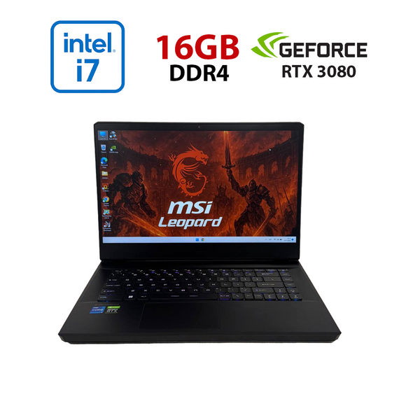 Игровой ноутбук MSI GP66 Leopard 11UH / 15.6" (1920x1080) IPS / Intel Core i7-11800H (8 (16) ядер по 1.9 - 4.6 GHz) / 16 GB DDR4 / 512 GB SSD / nVidia GeForce RTX 3080, 8 GB GDDR6, 256-bit / WebCam б/у