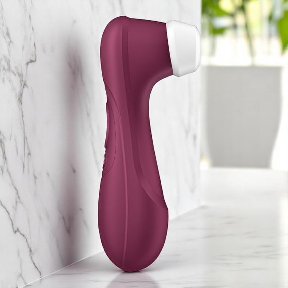 Вакуумний кліторальний стимулятор Satisfyer Pro 2 Generation 3 with Liquid Air (Bluetooth) бордовий – новий рівень задоволення | Зображення 1