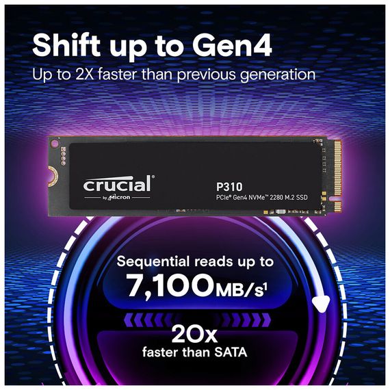 Накопичувач SSD M.2 2280 2TB P310 Micron (CT2000P310SSD8) | Зображення 1