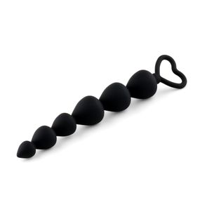 Анальний ланцюжок - Anal Beads Heart Black