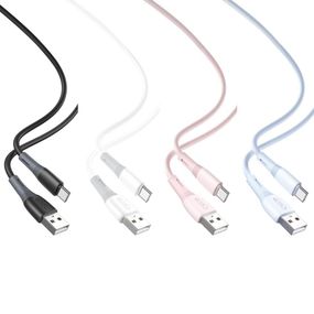 Кабель USB XO NB225 Silicone two-color Micro Колір Бiлий