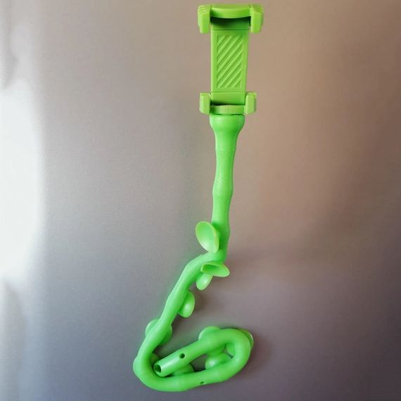 Гнучкий тримач для телефону з універсальними присосками Cute Worm Lazy Holder. Колір: зелений | Зображення 7