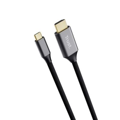 Кабель мультимедийный USB-C to HDMI 2.0m black Trust (25630_TRUST) | Зображення 2