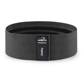 Тканева гумка для фітнесу та спорту PowerPlay 4111 Hip Band L Light Чорна (d_84cm)