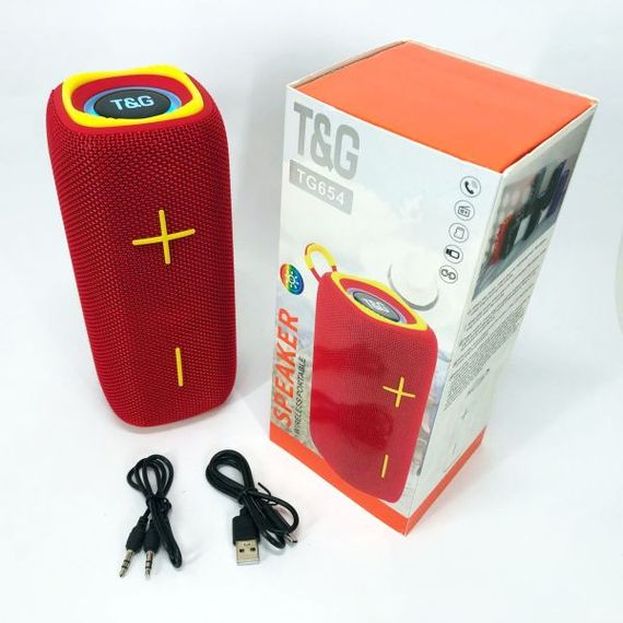 Портативна Bluetooth колонка TG654 8W з підсвічуванням, акумуляторна колонка для музики | Зображення 7