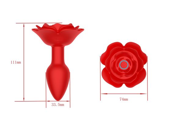 Анальна пробка - Rose Rotating Anal Plug | Зображення 7