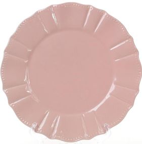 Набір 6 обідніх тарілок Leeds Ceramics SUN Ø26см, кам'яна кераміка (рожеві)