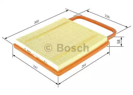 Фільтр повітряний VW POLO, SKODA FABIA, BOSCH (1457433574) | Зображення 4