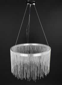 Люстра світлодіодна підвісна LED світильник для квартири на стелю лед 27525 Хром 50-120х40х40 см.