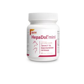 Витамины для здоровья печени у собак и котов Dolfos HepaDol mini 60 табл