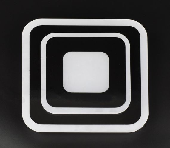 Сучасний квадратний світильник стельовий LED для кімнати кухні ванної 26135 Чорний 4х30х30 см. | Зображення 1