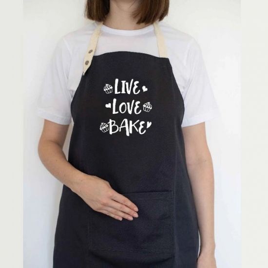 Фартух Live. Love. Bake (Чорний) | Зображення 1