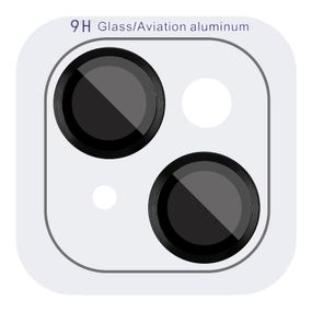 Захисне скло Metal Classic на камеру (у упак.) для Apple iPhone 15 (6.1") / 15 Plus (6.7") Чорний / Midnight