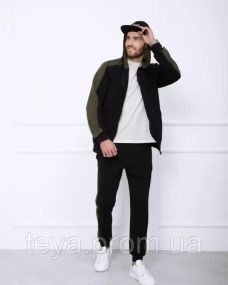 Спортивний костюм колір чорний/хакі розміри M, XL, XXL, 3XL, S FI_004554