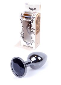 Анальна пробка B - Series HeavyFun Jewellery Dark Silver Plug, чорне серце