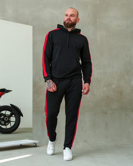 Костюм Лампас весни чорно-червоний S M | Зображення 7