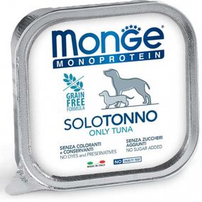 Корм Monge Monoprotein Dog Solo Tonno вологий з тунцем для дорослих собак 150 гр