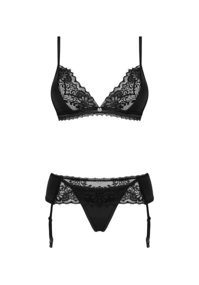 Кружевой комплект Obsessive Maderris 3-pcs set M/L sexstyle | Зображення 3