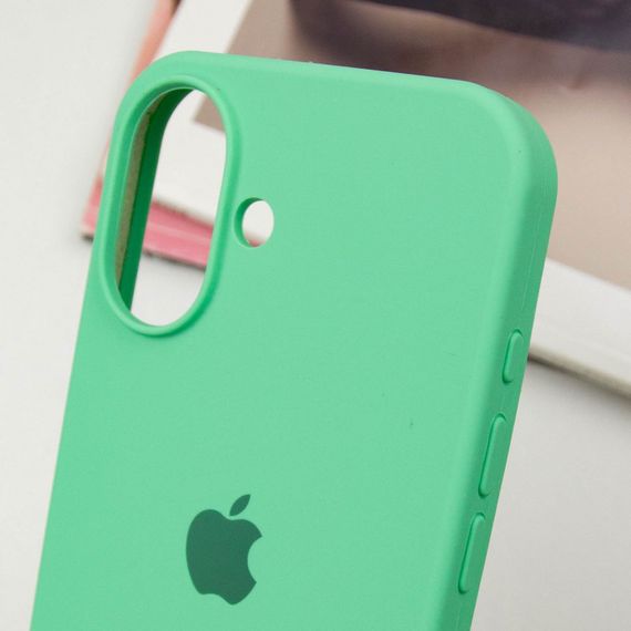 Чохол Silicone Case Full Protective (AA) для Apple iPhone 16 (6.1") Зелений / Spearmint | Зображення 5