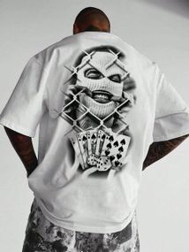 Футболка мужская с принтом повседневная S Белая