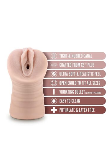 Мастурбатор вагіна Blush Enlust Ayumi з віброкулею, 12 см Sex Aura | Зображення 5