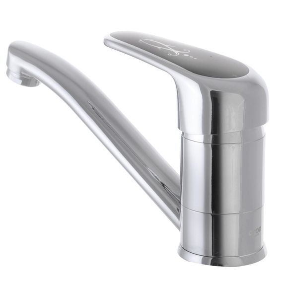 Смеситель для умывальника Cron Magic 004 (вылив 15 см) (черная ручка) (CR0107) | Зображення 2