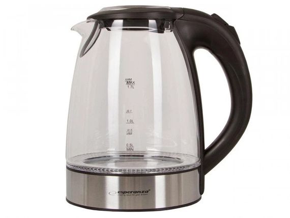 Електрочайник скляний Esperanza EKK012 Yosemite 1,7 л, 2200 Вт, з підсвіткою | Зображення 1