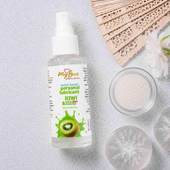 2в1 лубрикант та масажний гель - MyLove Aroma Series Intim&Massage Kiwi, 50 мл Sex Aura | Зображення 2