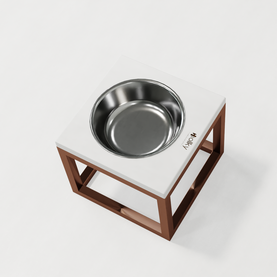 Миска на підставці для великих собак Hollky Base Solo XL (1 × 1,8 л) Solo XL-262620-GLWH | Зображення 1