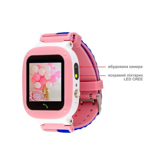 Смарт-годинник Amigo GO004 Splashproof Camera+LED Pink (746404) | Зображення 2